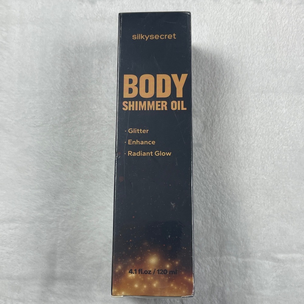 silkysecret Body Shimmer Oil Rose Gold 4.1 fl oz 120ml Radiant Glow Glitter NEW